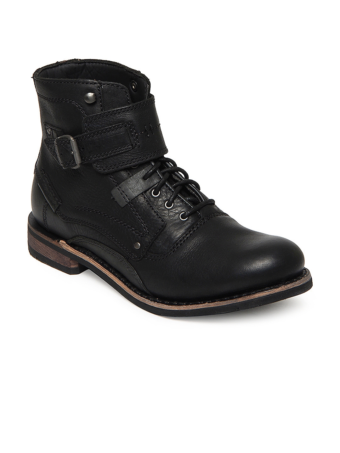 Buy CAT Men Black Santos Boots - Casual Shoes for Men 175153 | Myntra