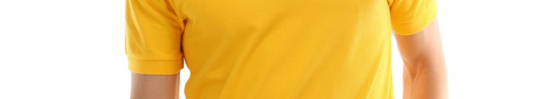 Buy CAT Men Citrus Yellow Urban Utility Polo Pure Cotton T Shirt ...