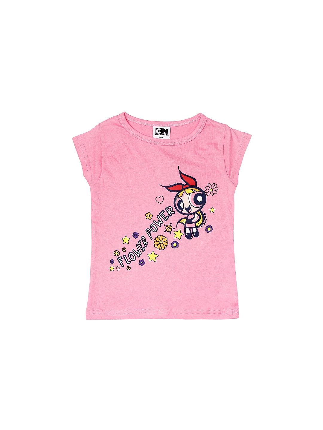 Buy Cartoon Network Girls Pink Pure Cotton T Shirt - Tshirts for Girls ...
