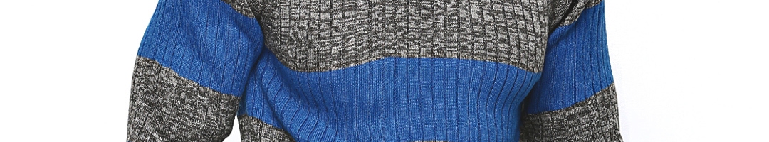 Buy Cherokee Men Grey & Blue Striped Sweater - Sweaters for Men 438288 ...