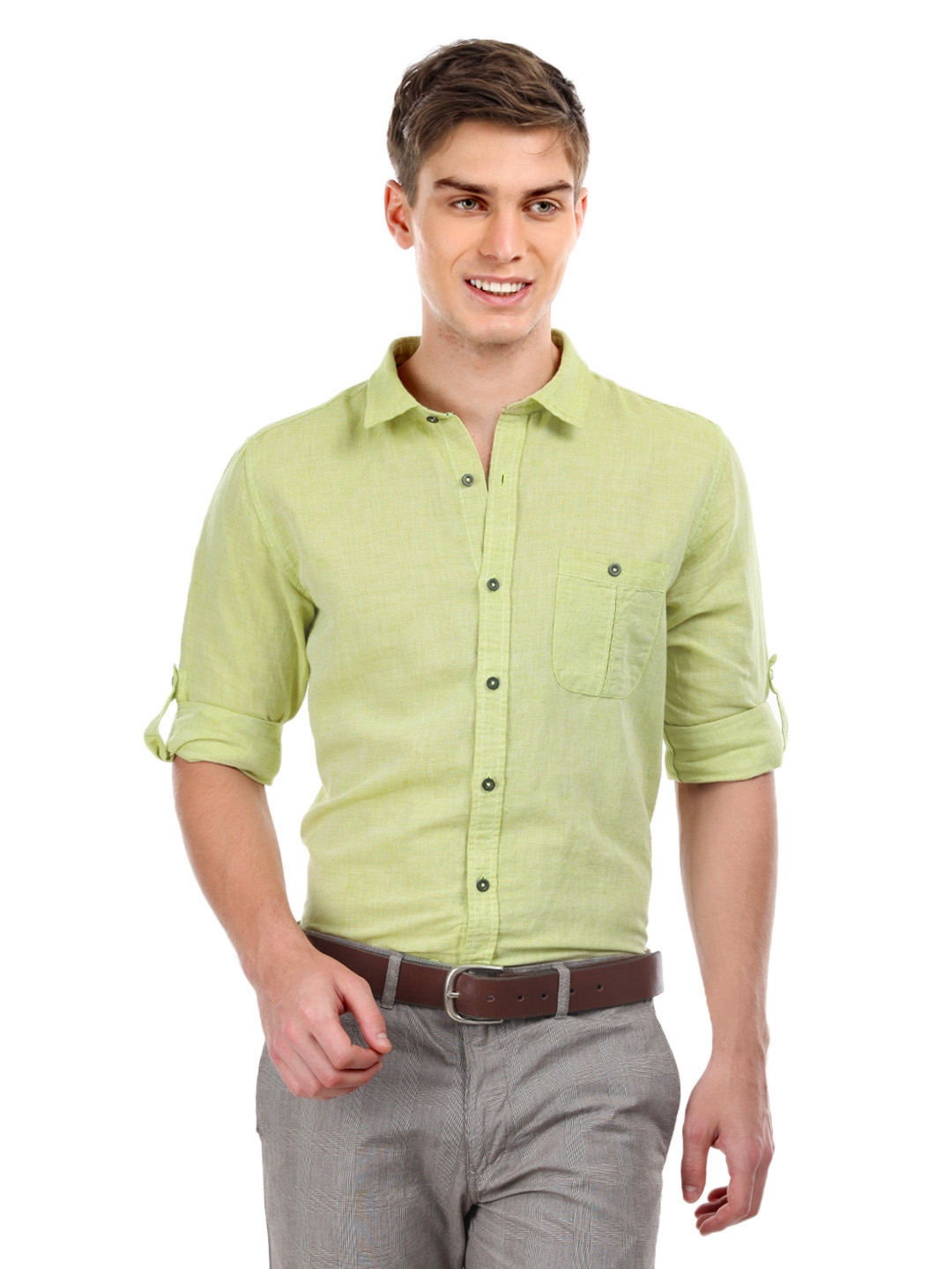 dark pista green shirt