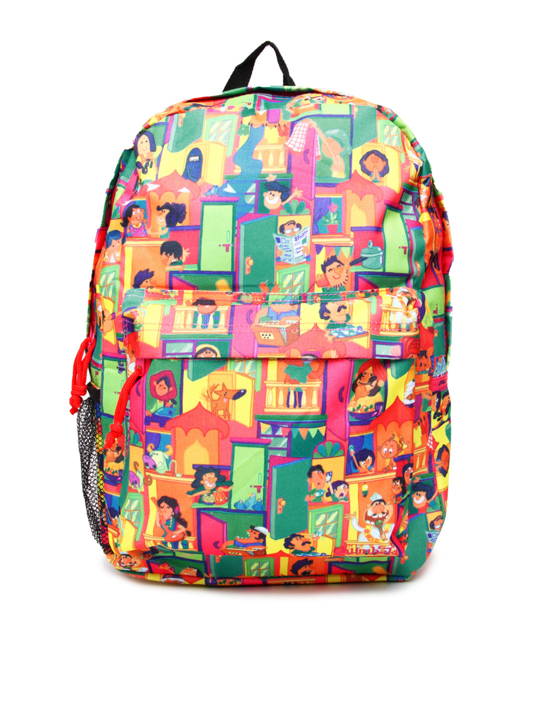 Buy Chumbak Women Multicoloured Windows Printed Backpack Backpacks