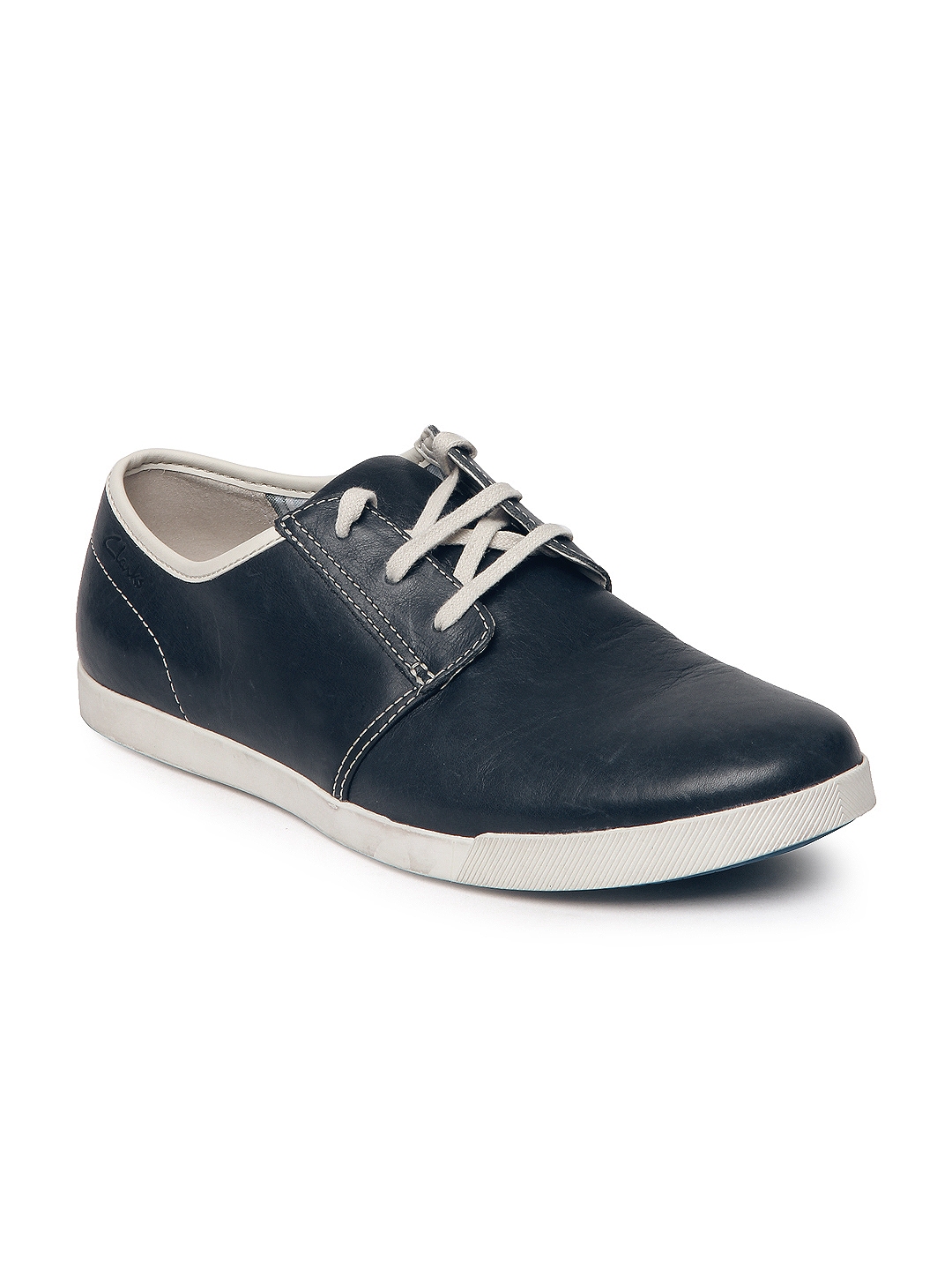 men's blue leather casual shoes