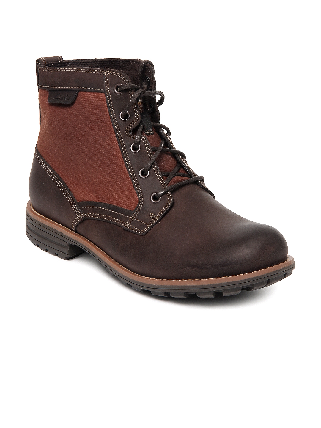 clarks boots mens brown