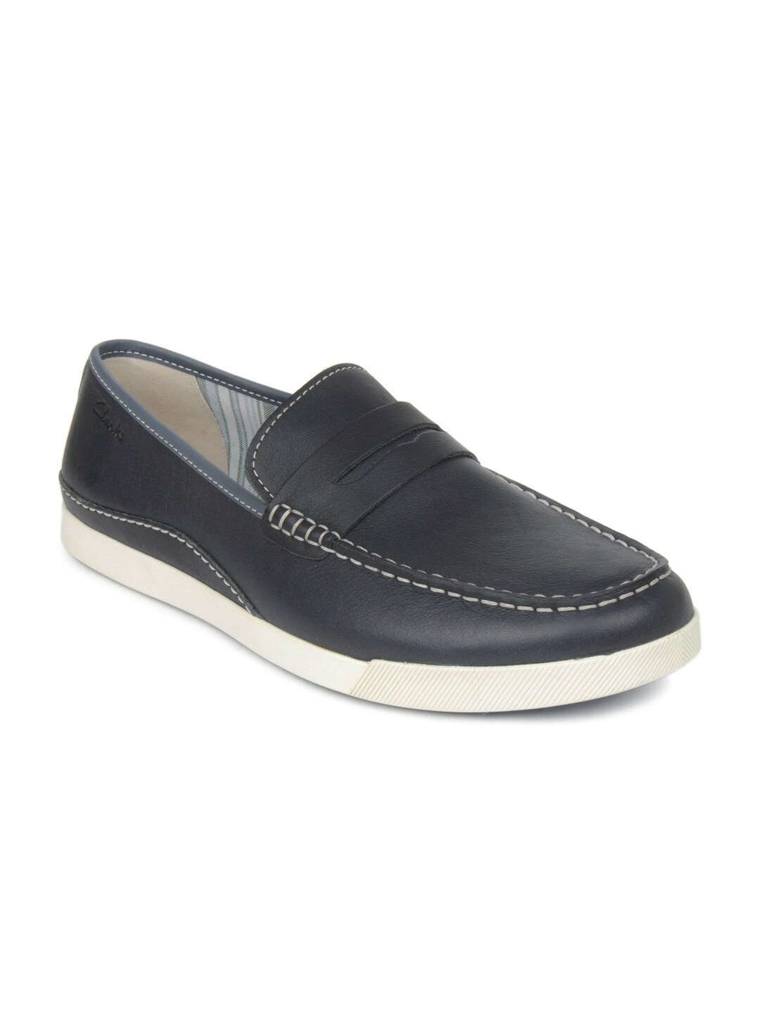 Buy Clarks Men Navy Leather Penny Loafers Casual Shoes for Men 126333 Myntra