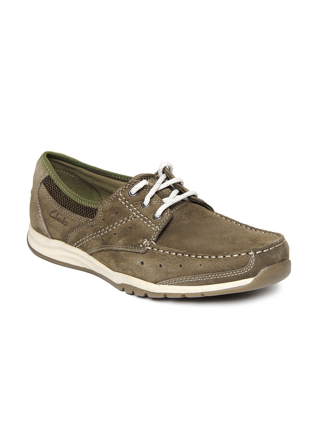 clarks olive green shoes
