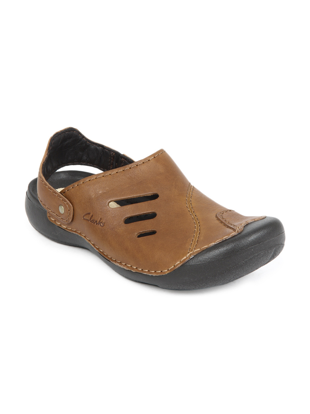 Buy Clarks Men Tan Brown Leather Sandals Sandals for Men 100417 Myntra