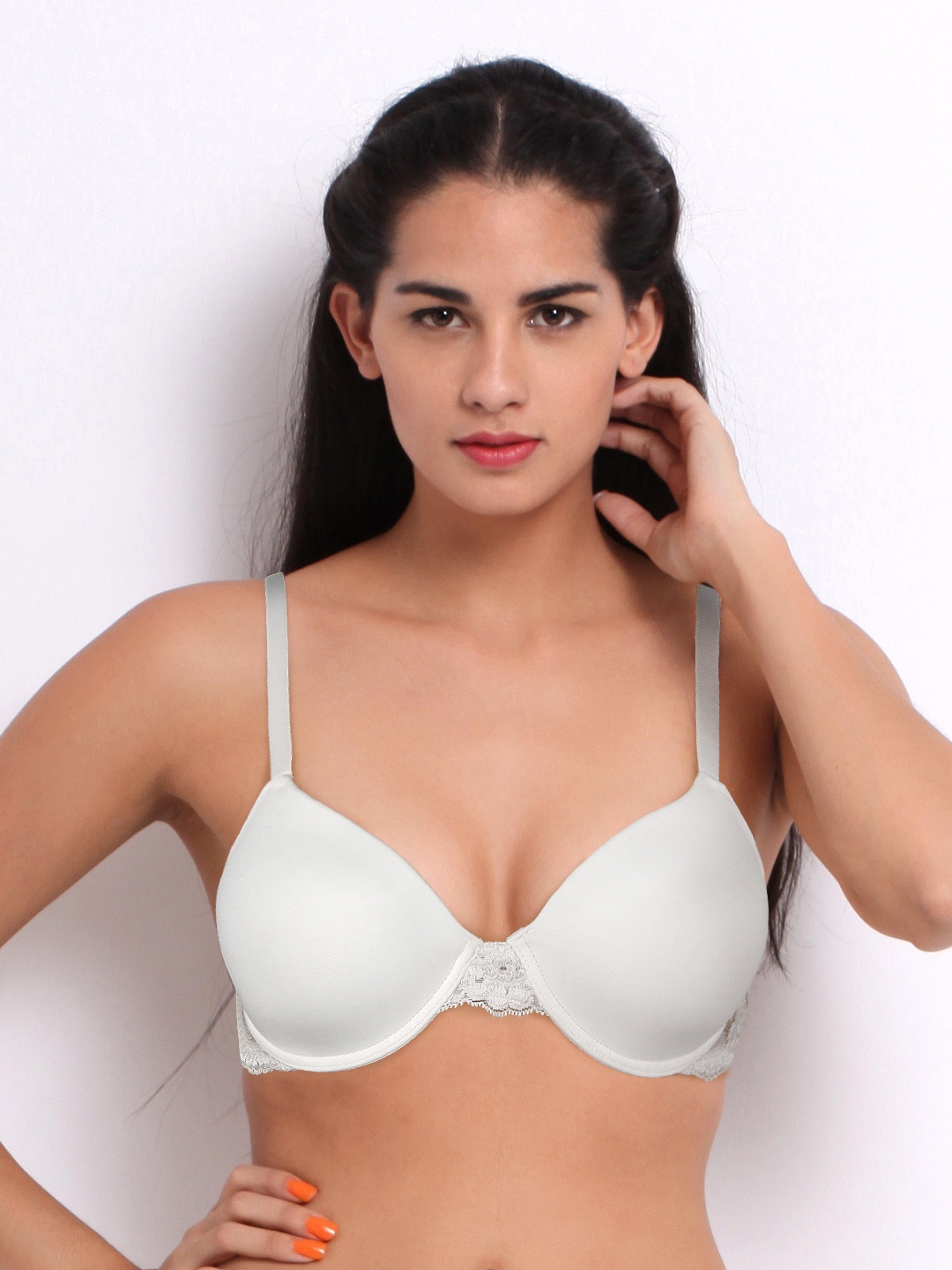 Buy Clovia White Satin Smooth Bra BR0041V25 - Bra for Women 153353 | Myntra