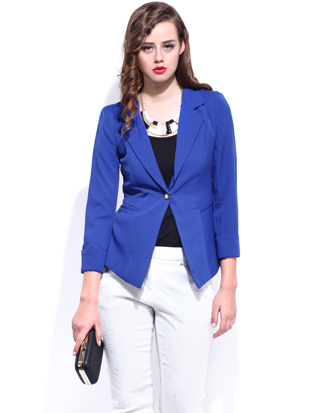 Buy D Muse Women Royal Blue Blazer Blazers for Women 529186 Myntra