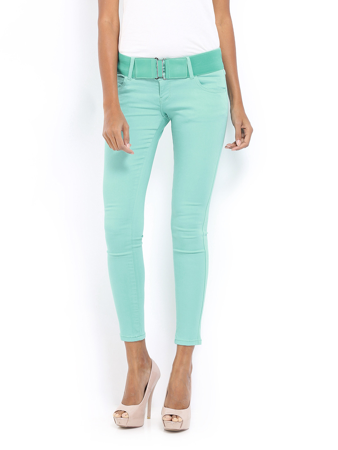 Buy Deal Jeans Women Mint Green Slim Fit Ankle Length Jeans Jeans for