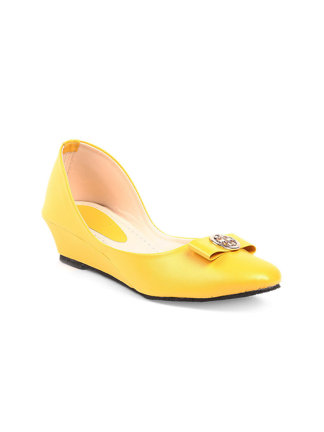 Buy Do Bhai Women Yellow Wedges - Heels for Women 395682 | Myntra