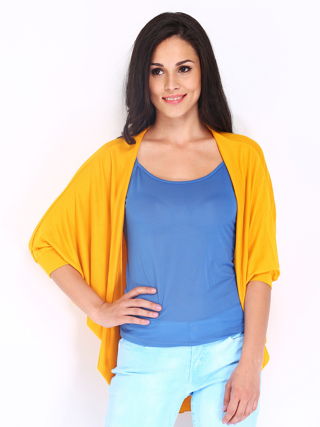 Buy DressBerry Mustard Yellow Shrug Shrug for Women 257064 Myntra