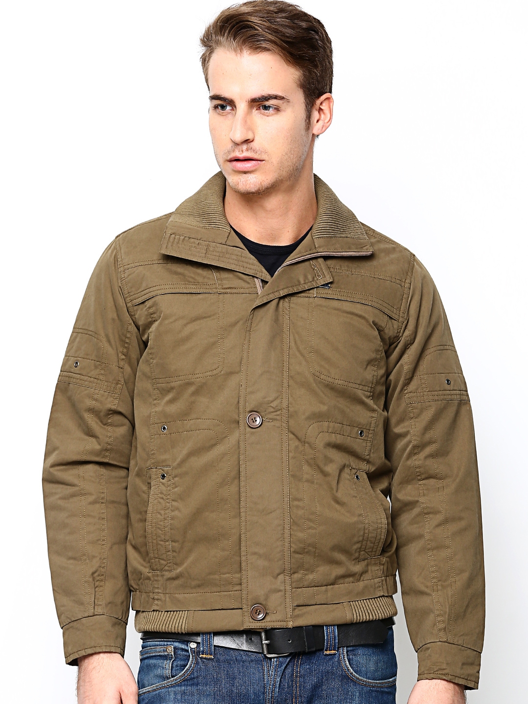 Buy Duke Men Olive Brown Jacket - Jackets for Men 577993 | Myntra