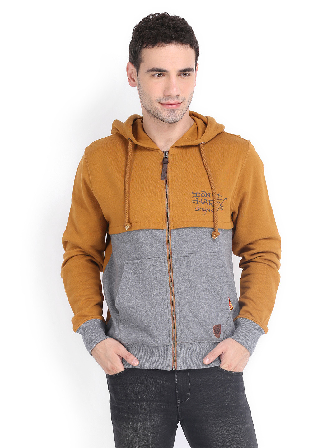 Buy Ed Hardy Men Dark Mustard Yellow Sweatshirt Sweatshirts for Men