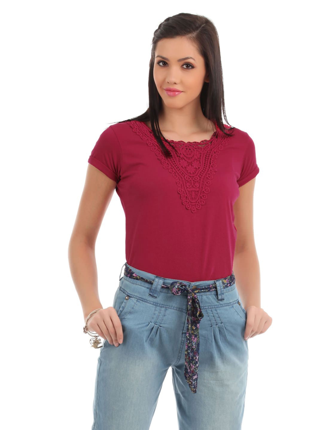 dark pink t shirt women