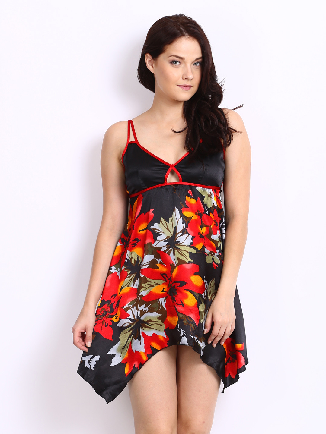 Buy Enamor Black Baby Doll Nightdress LI 02 Baby Dolls for Women