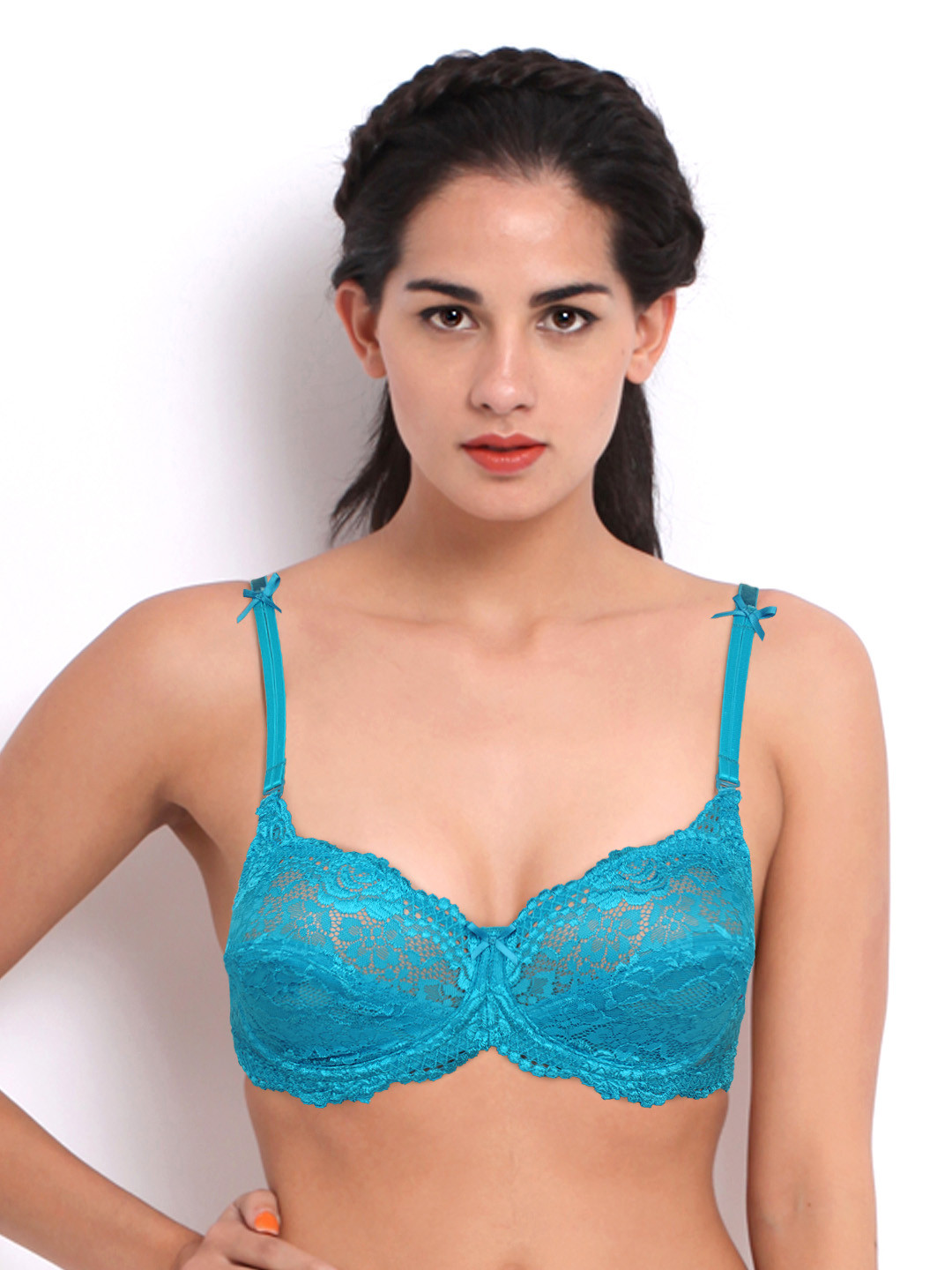 blue bra top