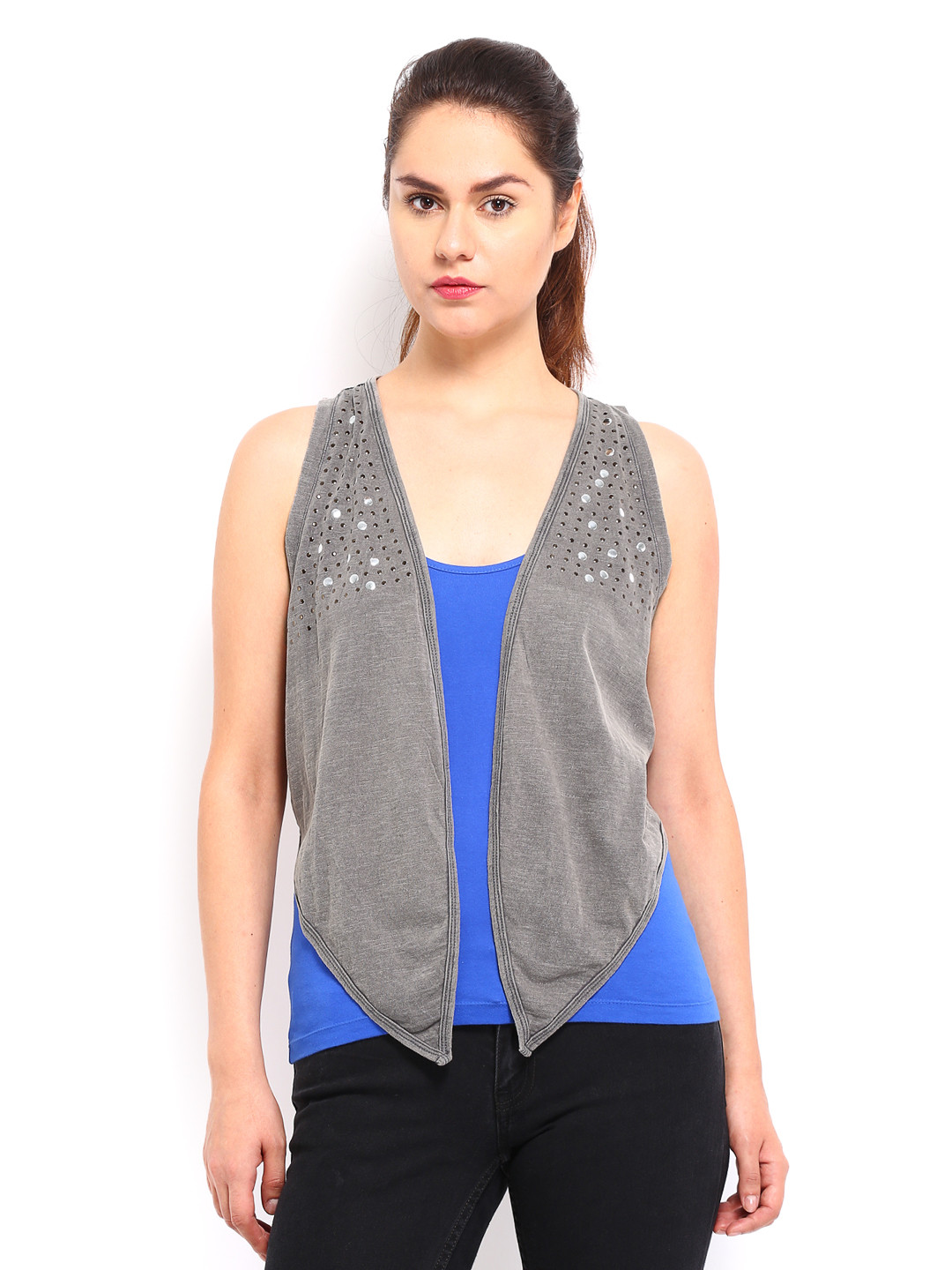 Buy Espresso Grey Shrug Shrug for Women 343451 Myntra