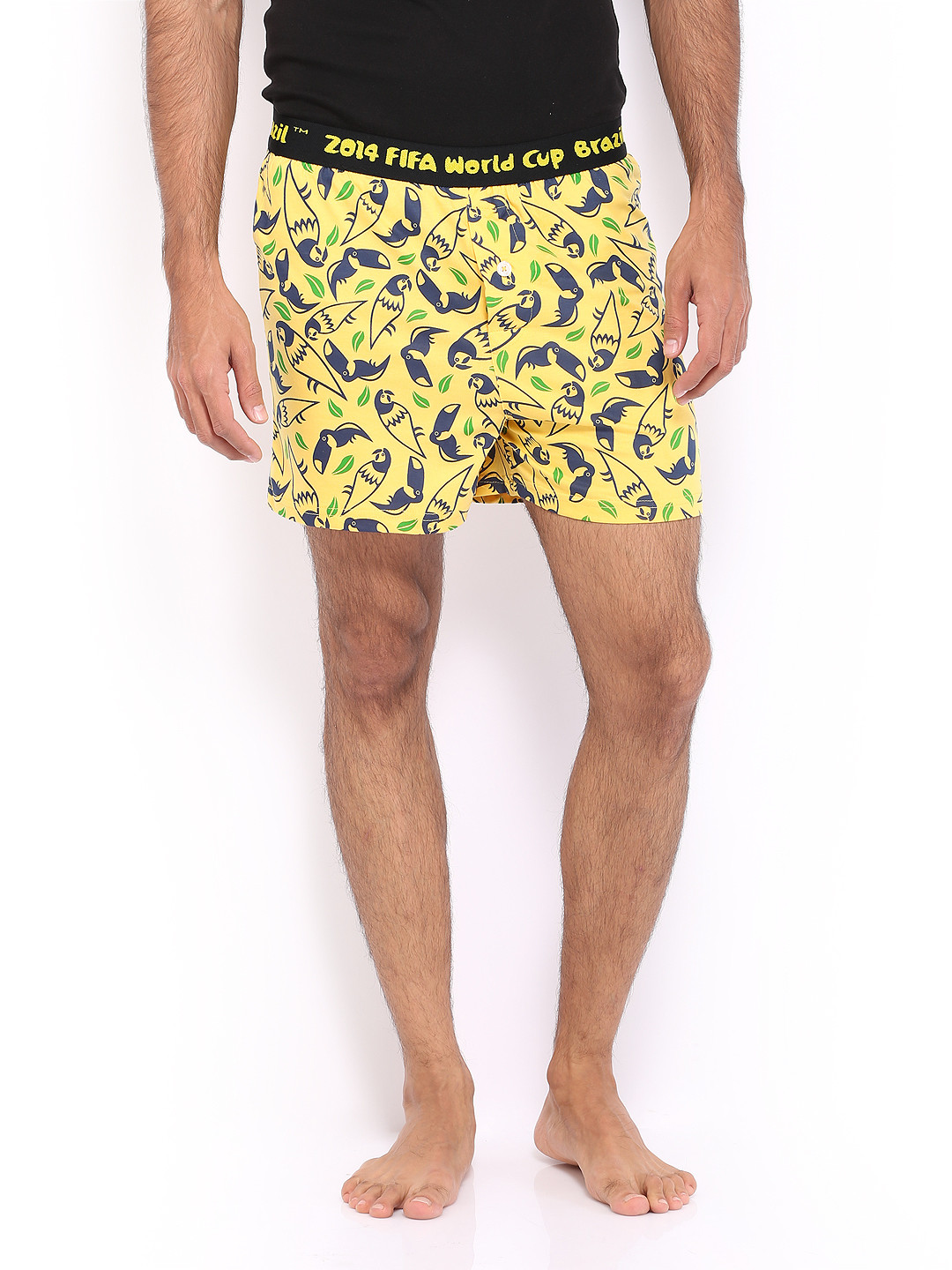 Buy FIFA Men Yellow Printed Pure Cotton Boxers 8903520208432 Boxers