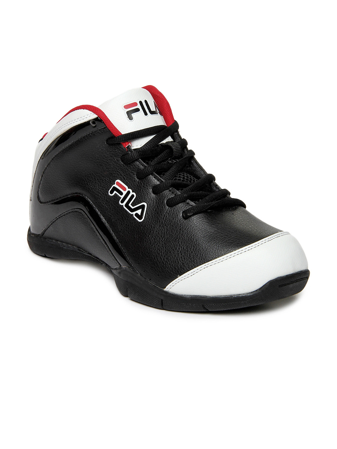 Buy Fila Men Black & White Flintof Basketball Shoes Sports Shoes for