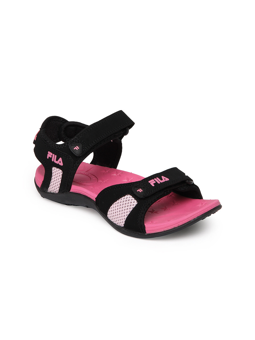 fila black sandals