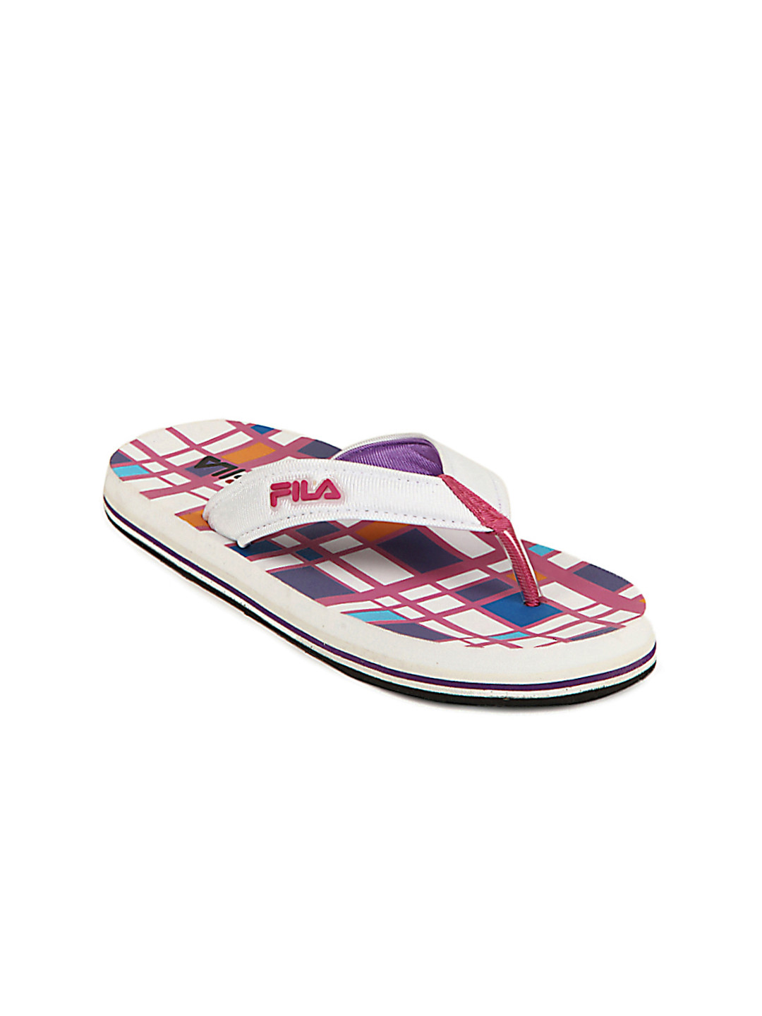 fila flip flops white