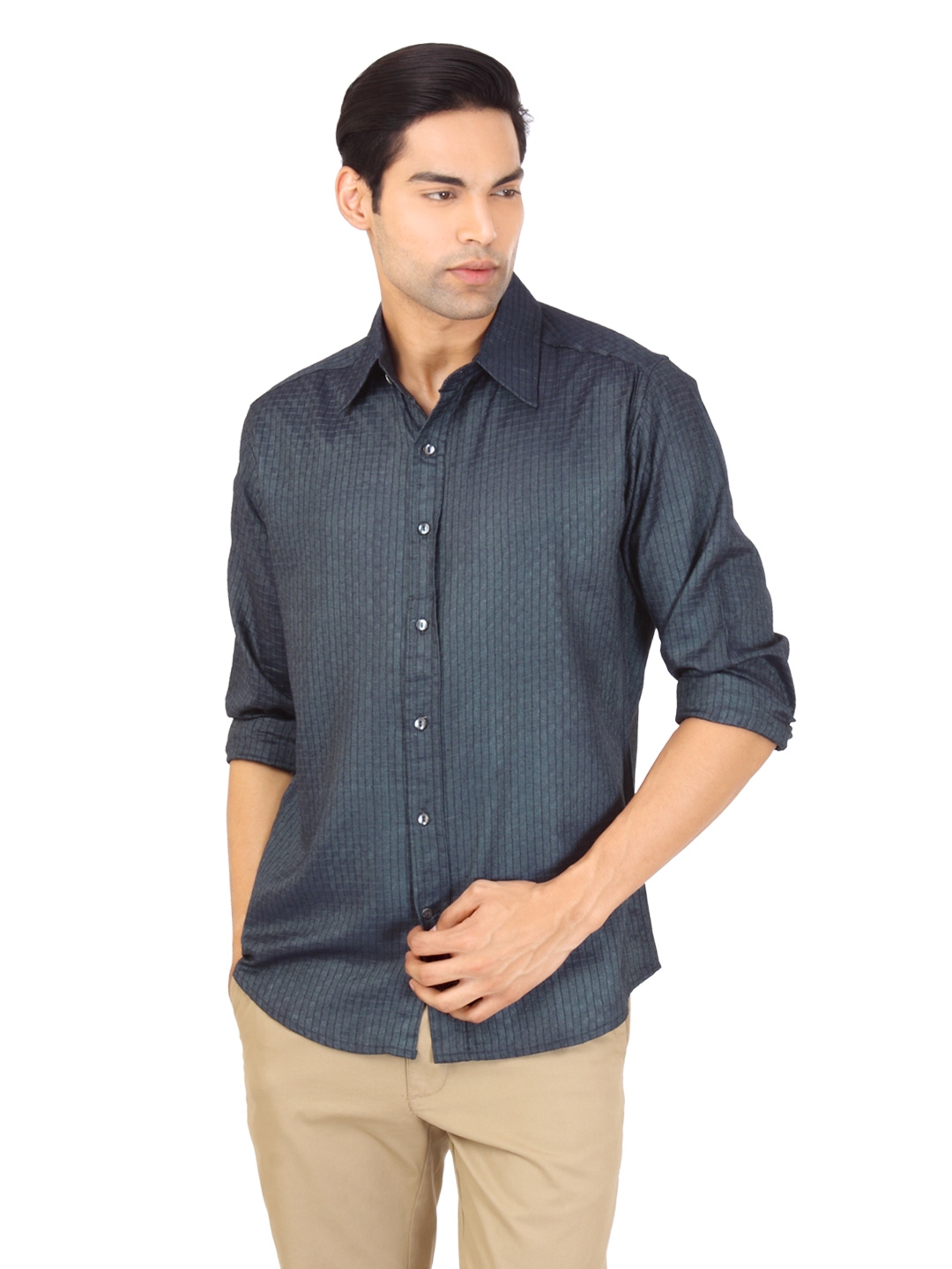 Buy Fabindia Men Slate Grey Shirt - Shirts for Men 82392 | Myntra