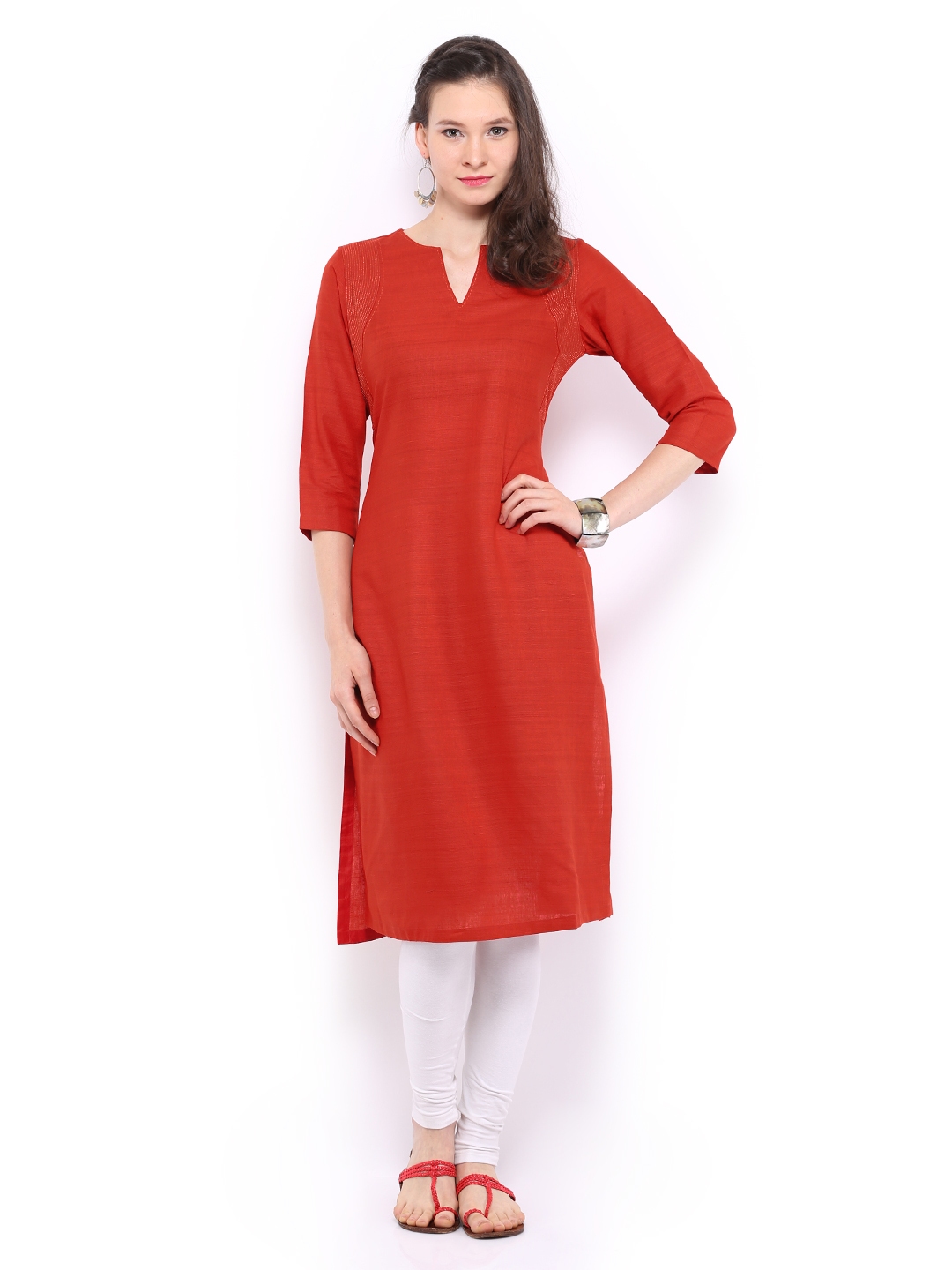 Buy Fabindia Women Silk Matka With Zari Kurta - Kurtas for Women 415354 ...
