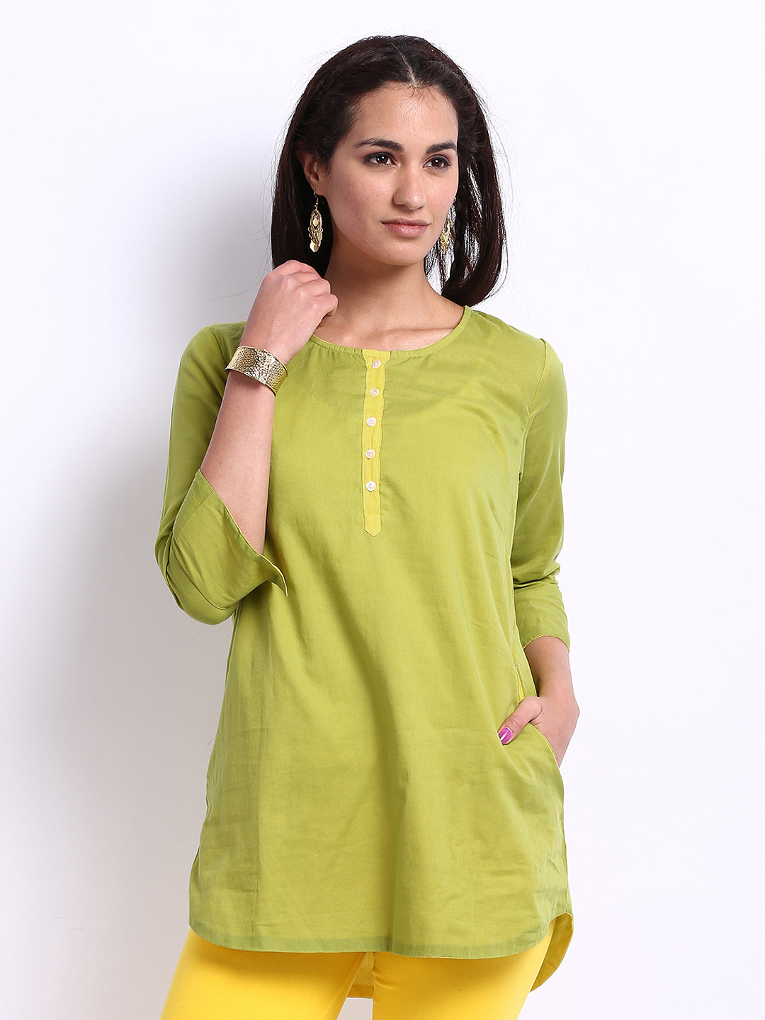 Buy Fabindia Women Green Kurti - Kurtis for Women 257413 | Myntra