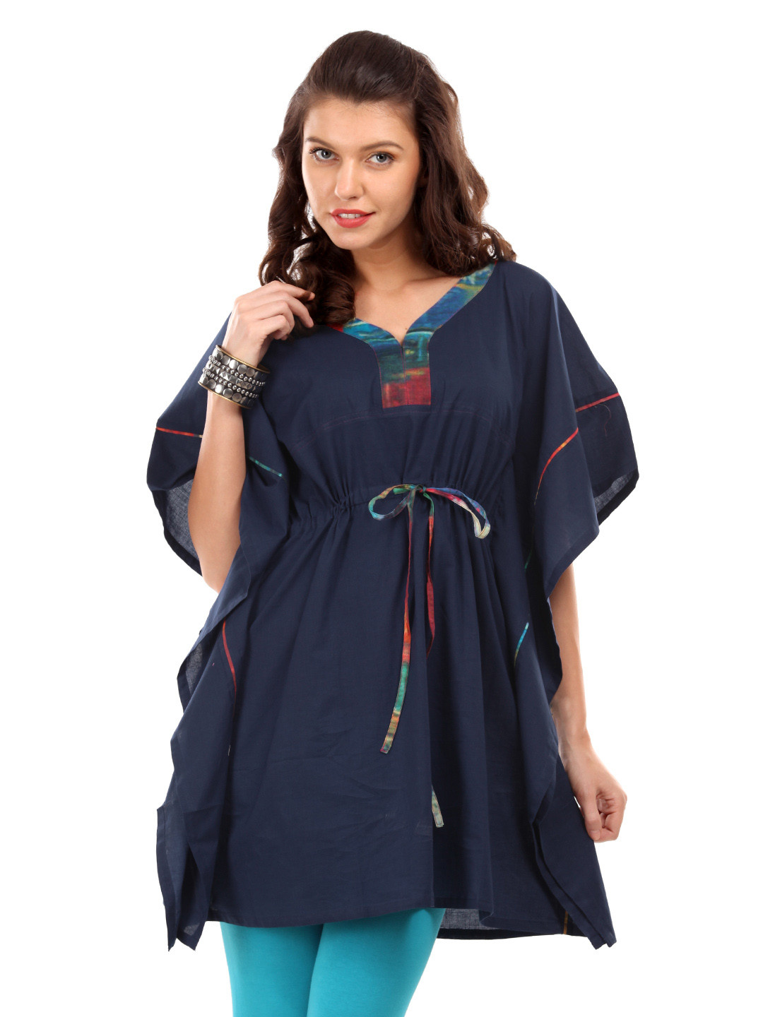 Buy Fabindia Women Blue Kaftan Tunic - Tunics for Women 124622 | Myntra