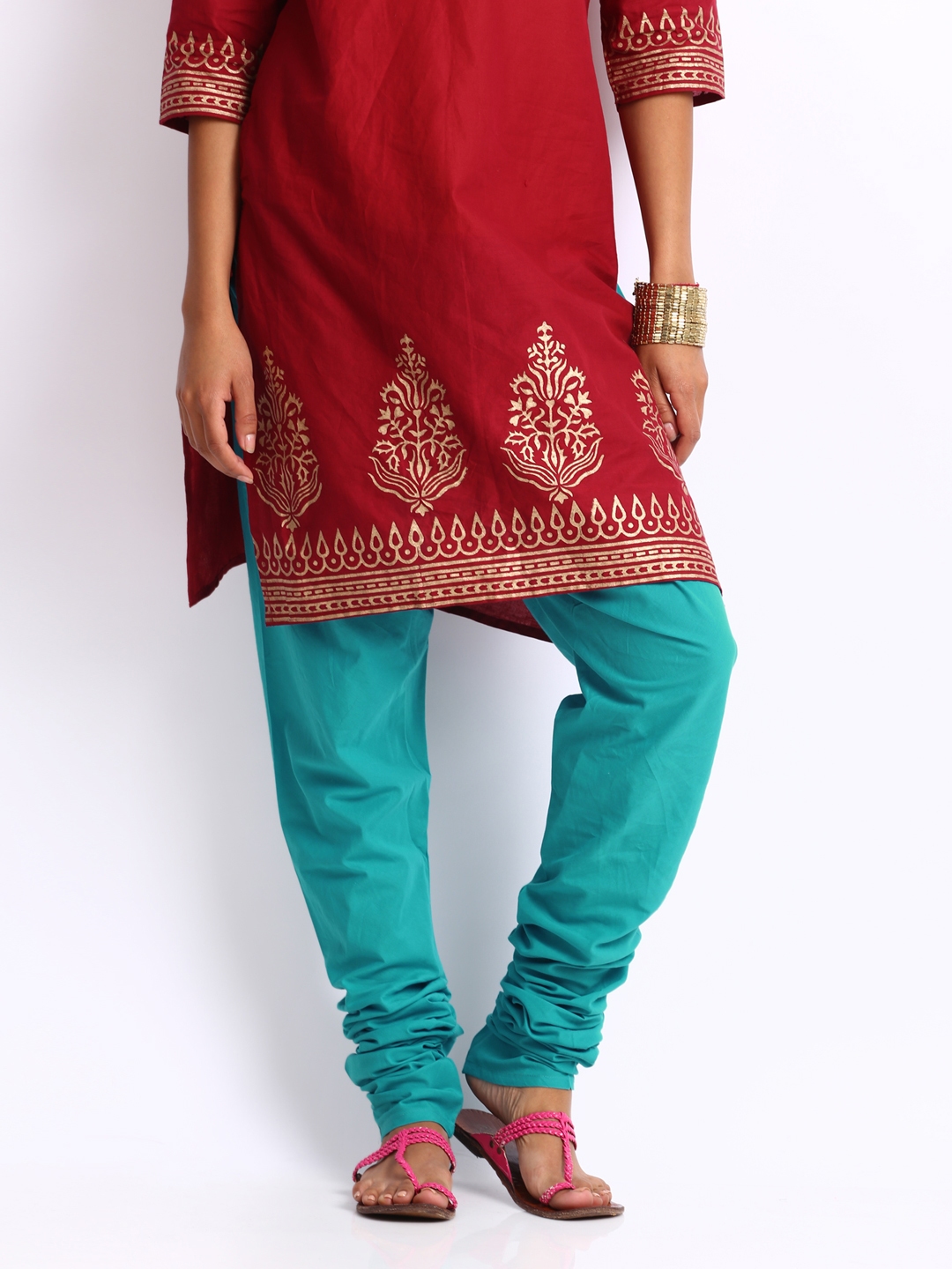 Buy Fabindia Women Blue Churidar Pants - Churidar for Women 236399 | Myntra