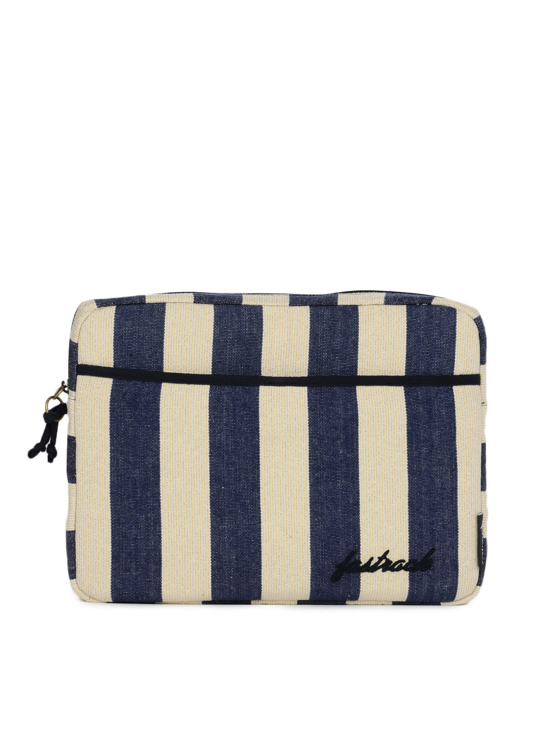 Buy Fastrack Unisex Blue & Beige Striped Laptop Sleeve Laptop Bag for