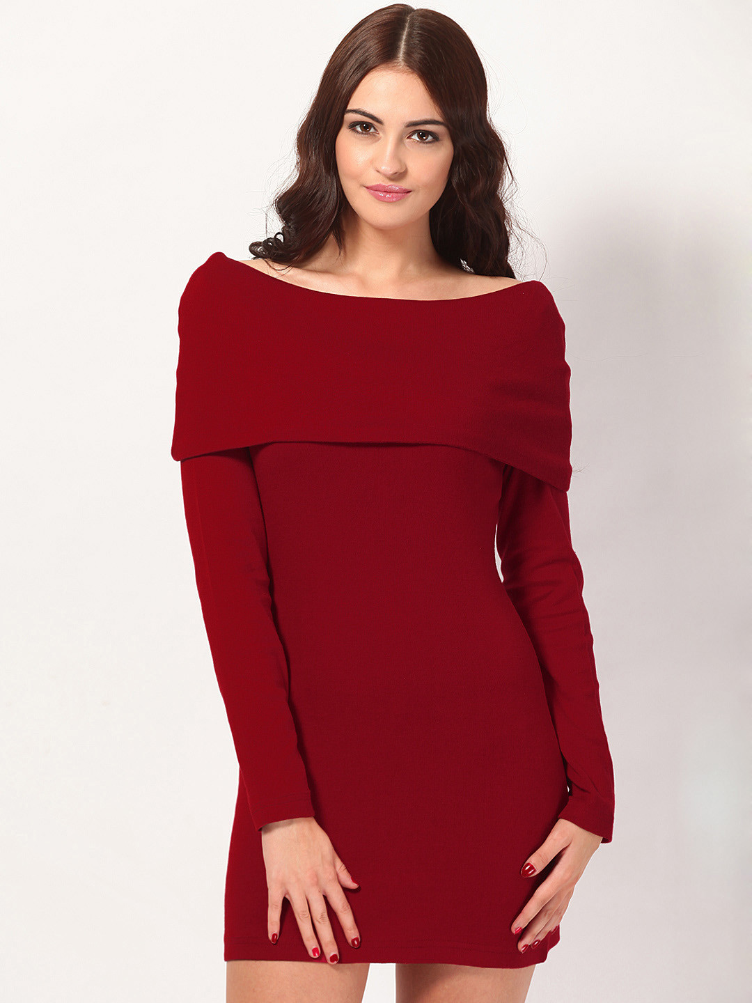 Buy Femella Maroon Bodycon Dress Dresses for Women 199832 Myntra