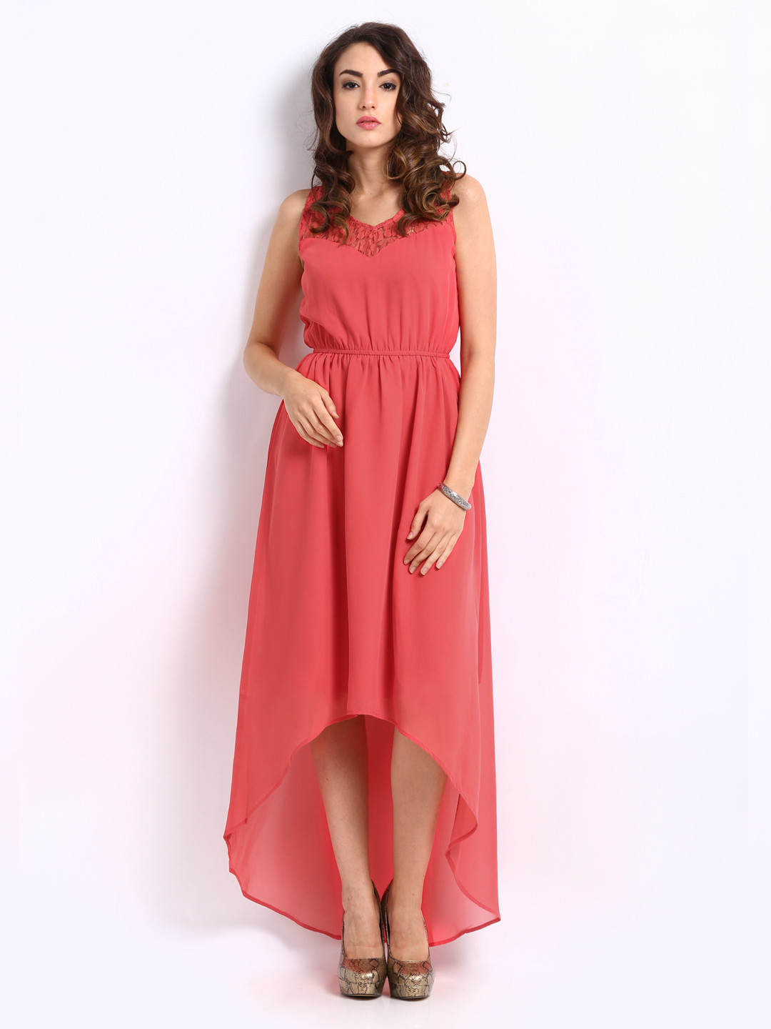 Buy Femella Rose Pink Hi Low Dress Dresses for Women 197957 Myntra