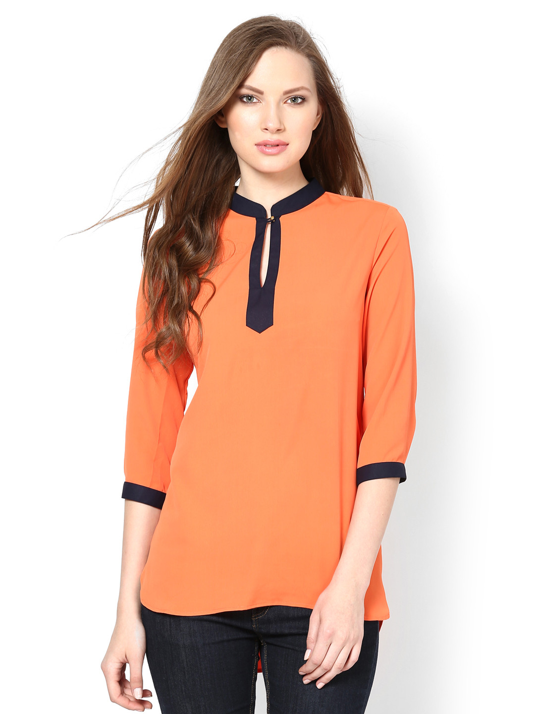 Buy FEMMELLA Women Orange Shirt Shirts for Women 342681 Myntra — free download