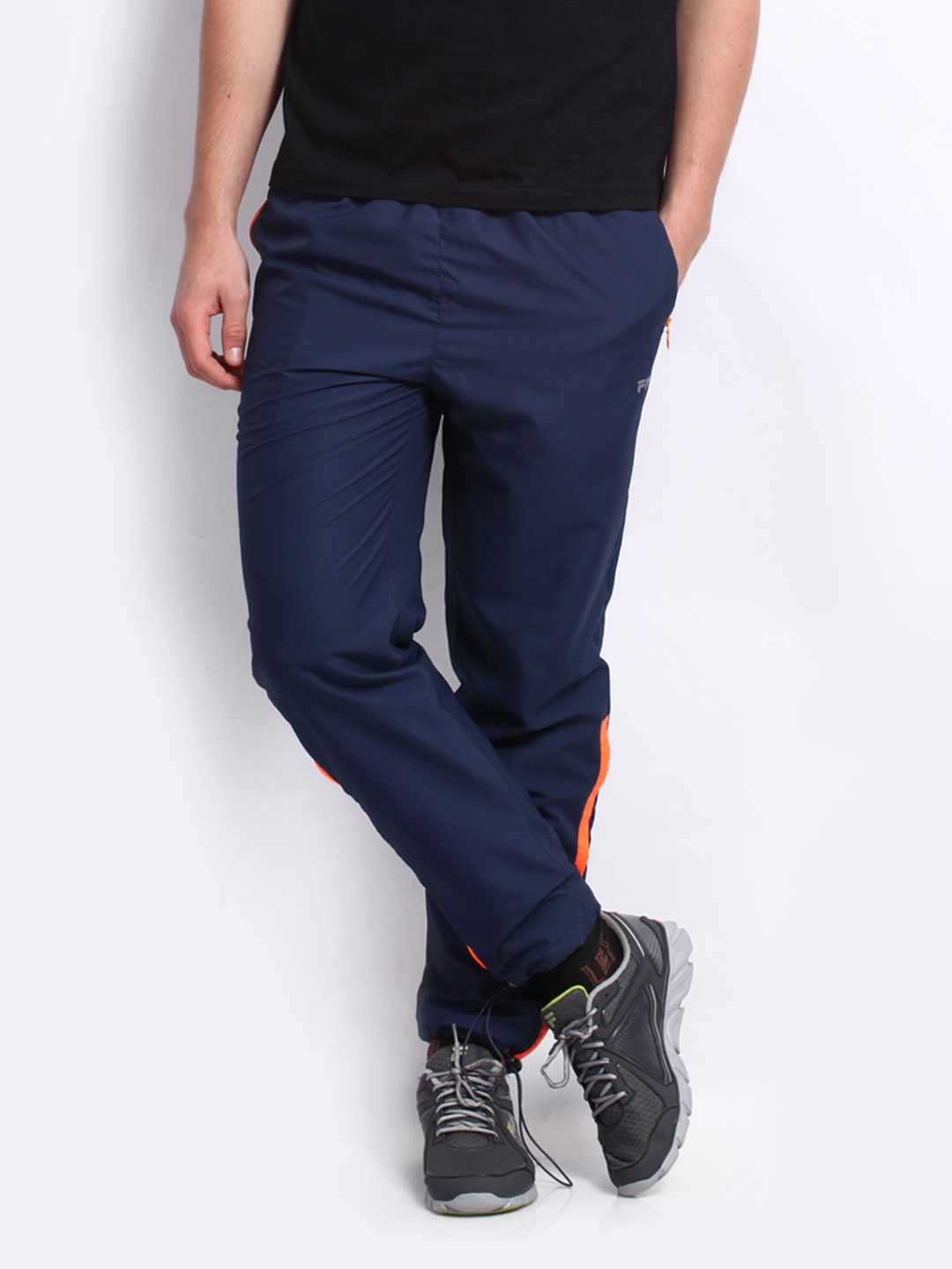 navy track pants mens