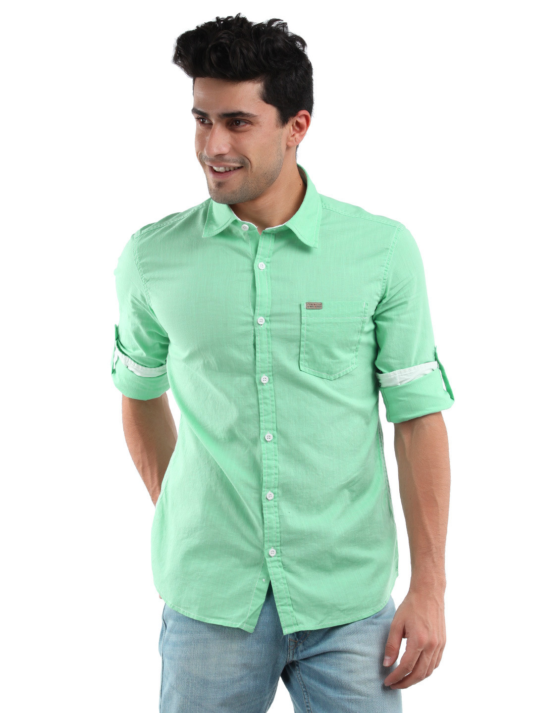 Buy Flying Machine Men Mint Green Shirt Shirts for Men 106941 Myntra