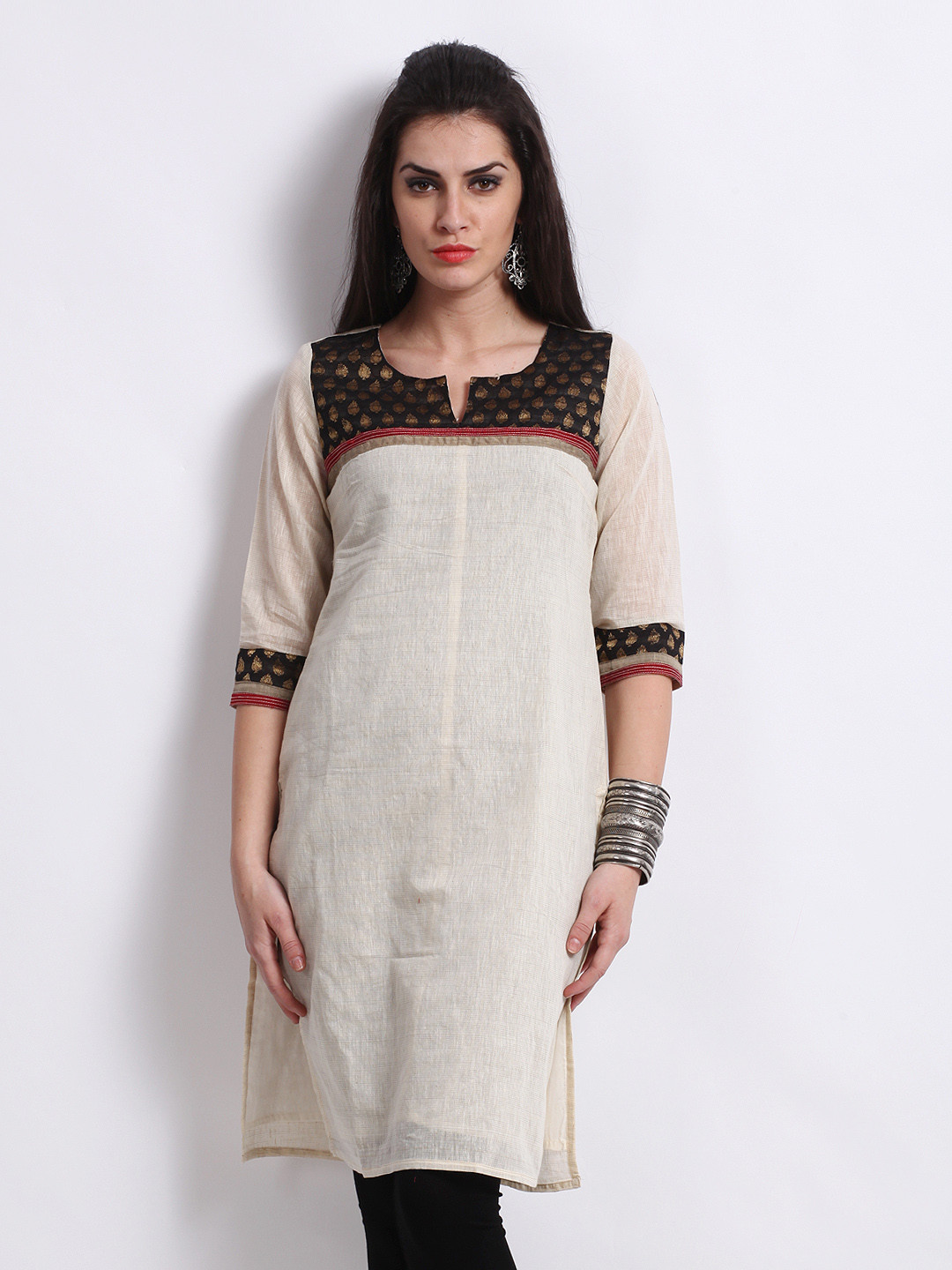 Buy Folklore Women Cream Coloured Kurta Kurtas for Women 228941 Myntra