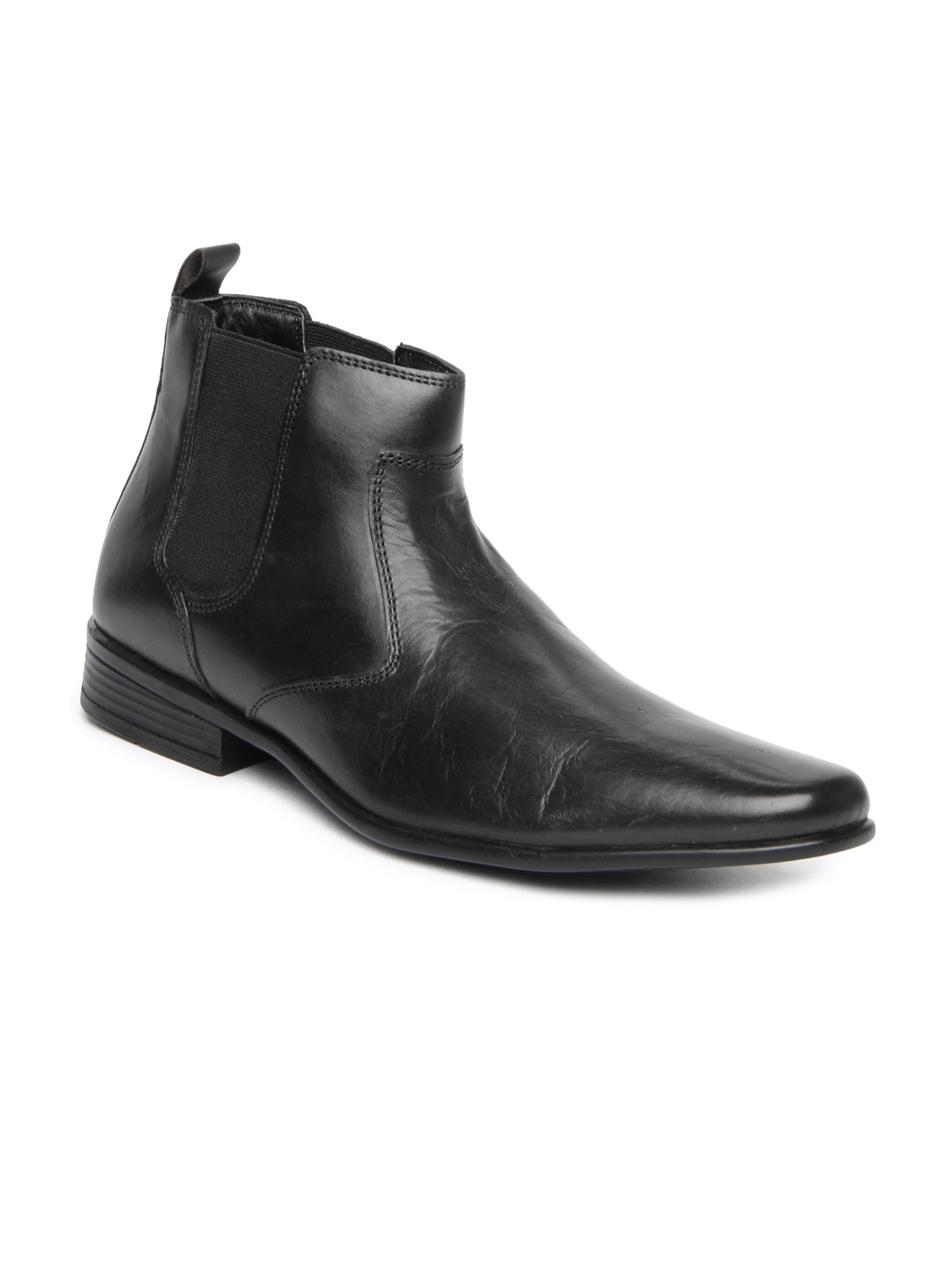 Buy Franco Leone Men Black Leather Semi Formal Shoes - Formal Shoes for ...