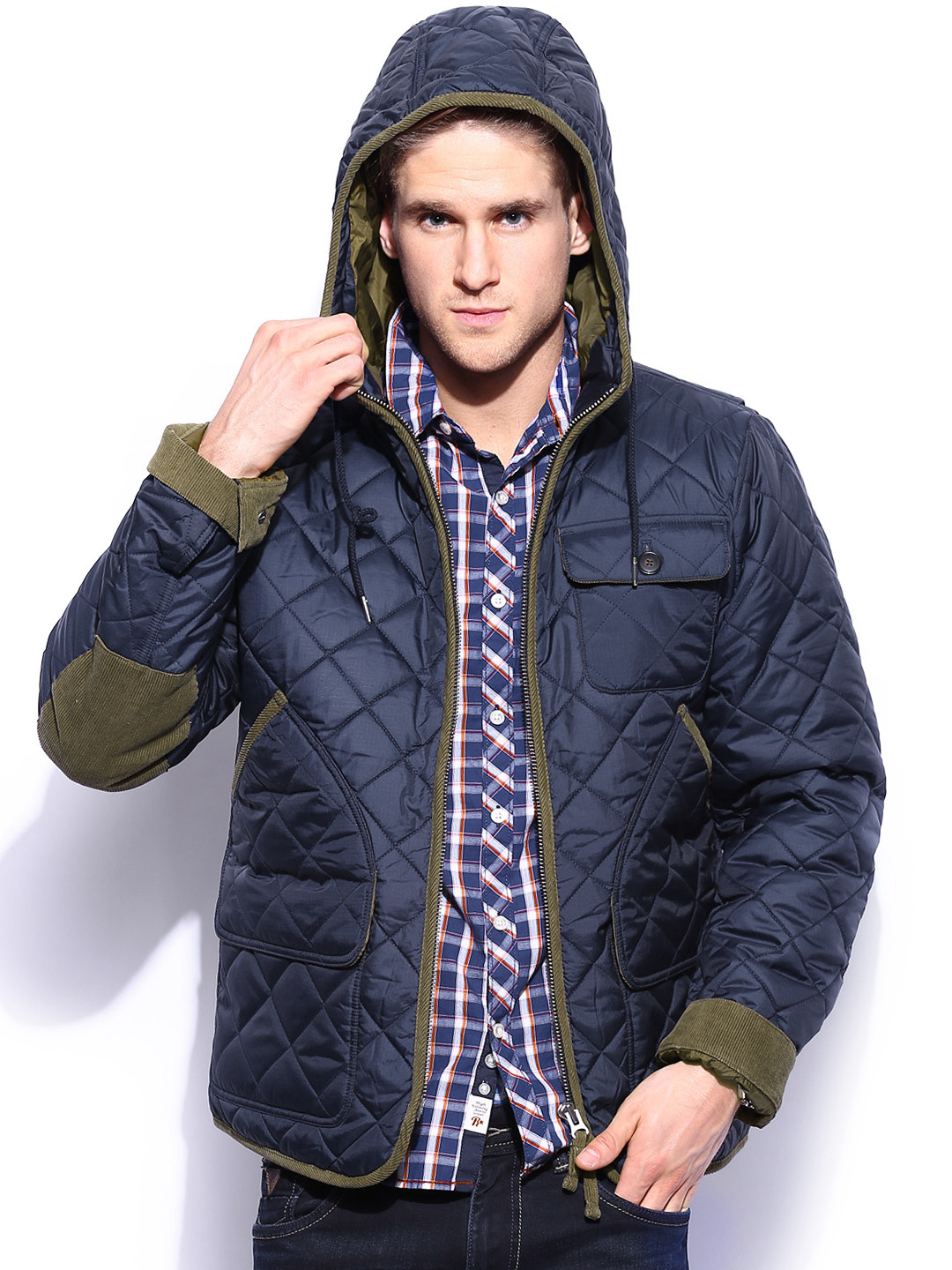 Buy GANT Men Navy Padded Hooded Jacket Jackets for Men 614115 Myntra