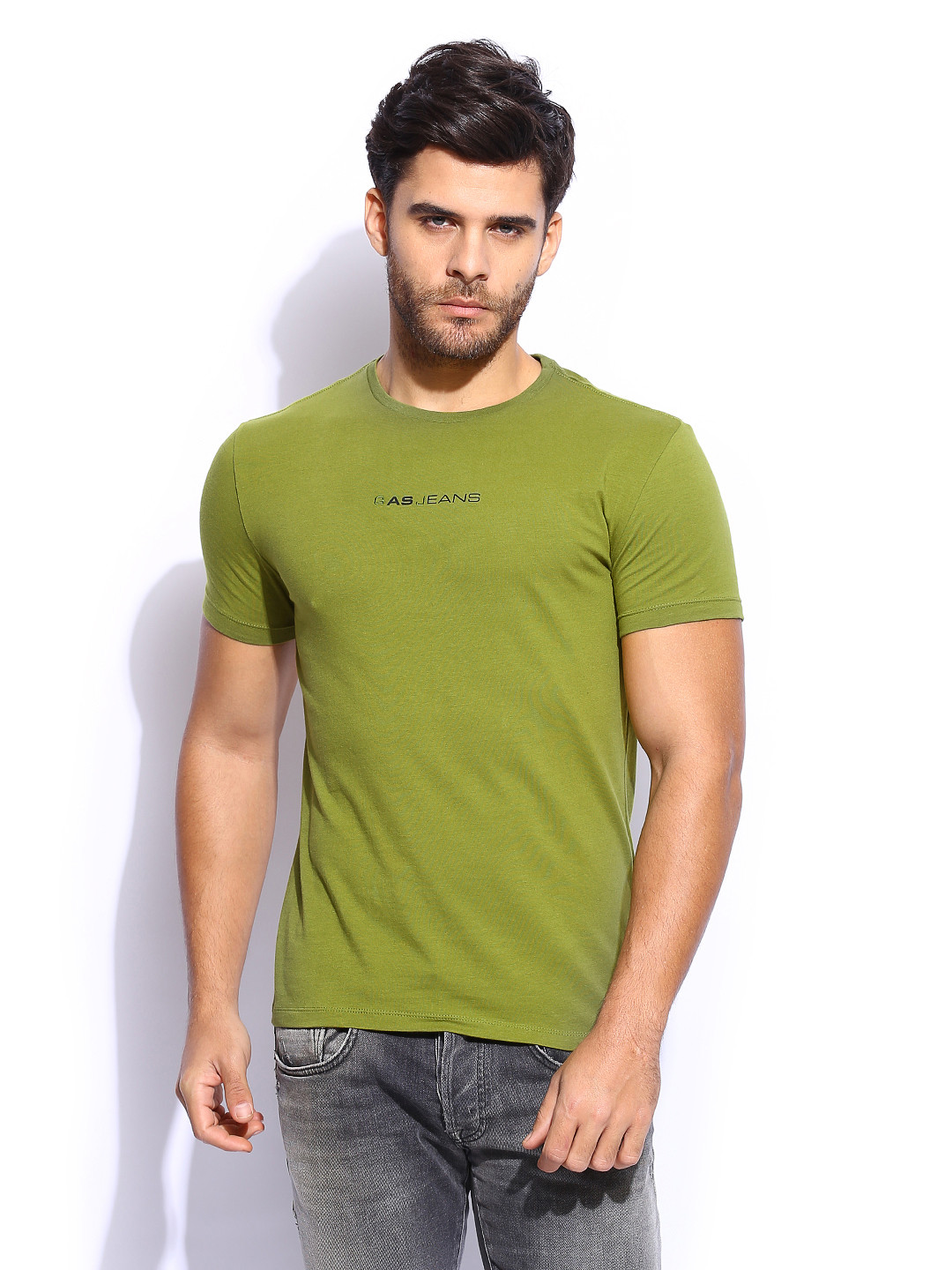 Buy GAS Men Green Scuba T Shirt Tshirts for Men 421795 Myntra