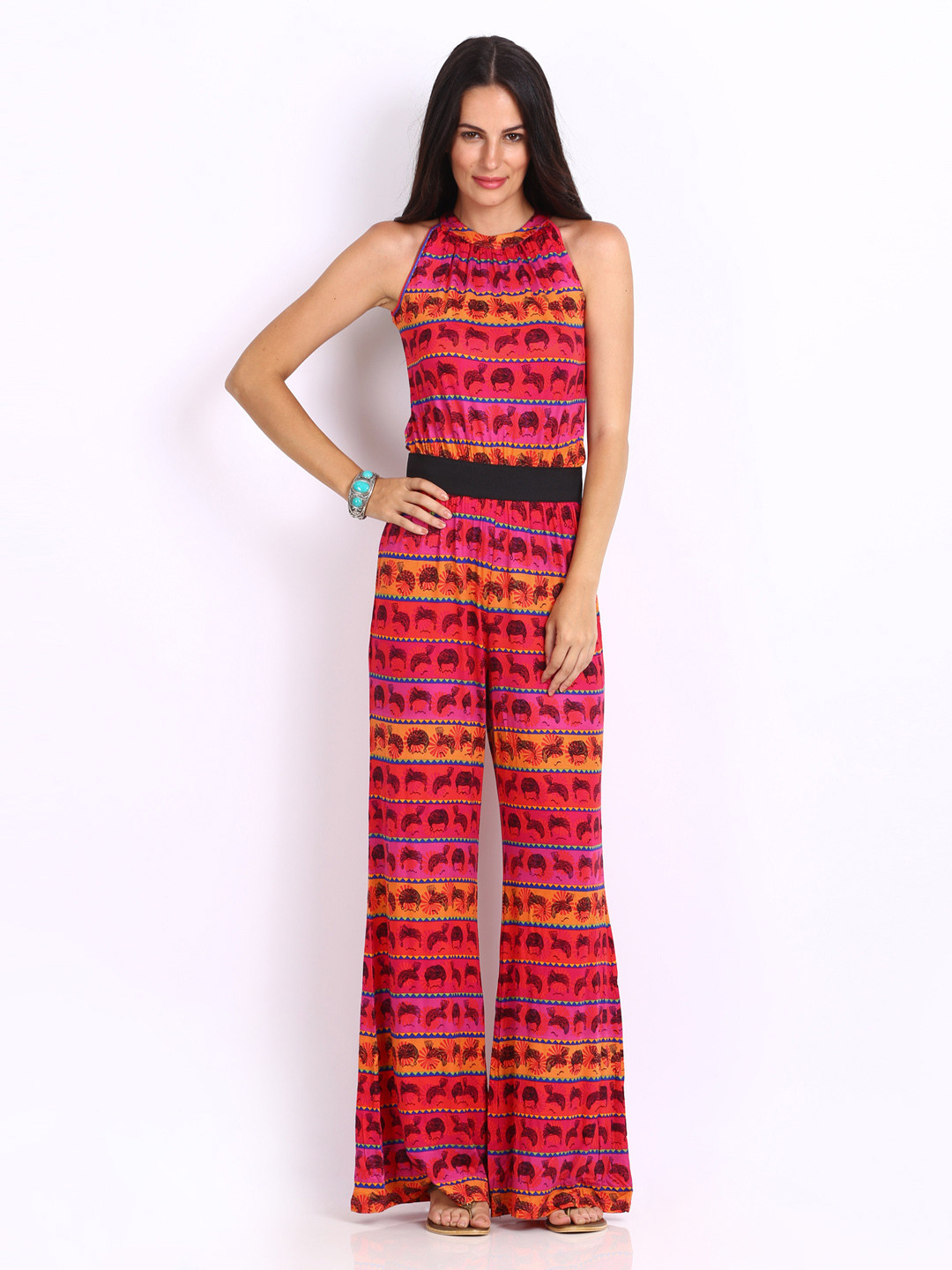 Buy Global Desi Women Pink Printed Jumpsuit Jumpsuit for Women 277355