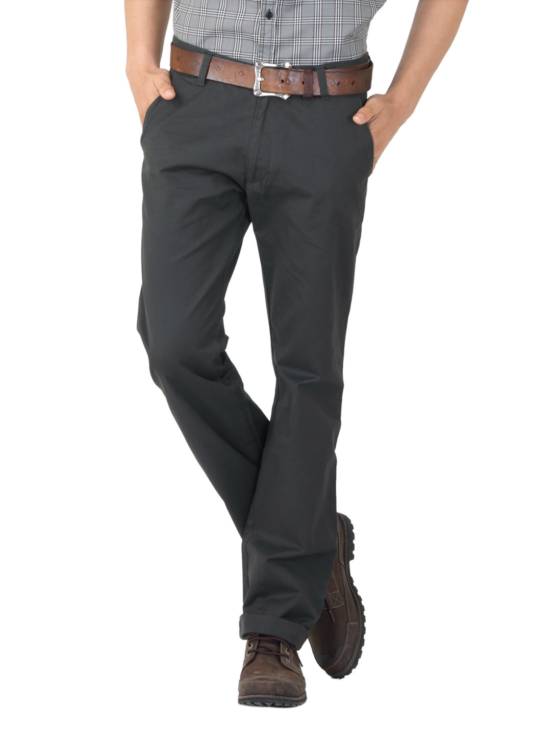 Buy Highlander Men Charcoal Grey Trousers Trousers for Men 84540 Myntra