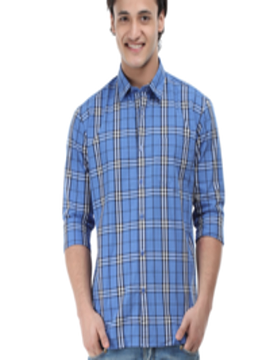 Buy Highlander Men Blue Checked Shirt - Shirts for Men 114875 | Myntra