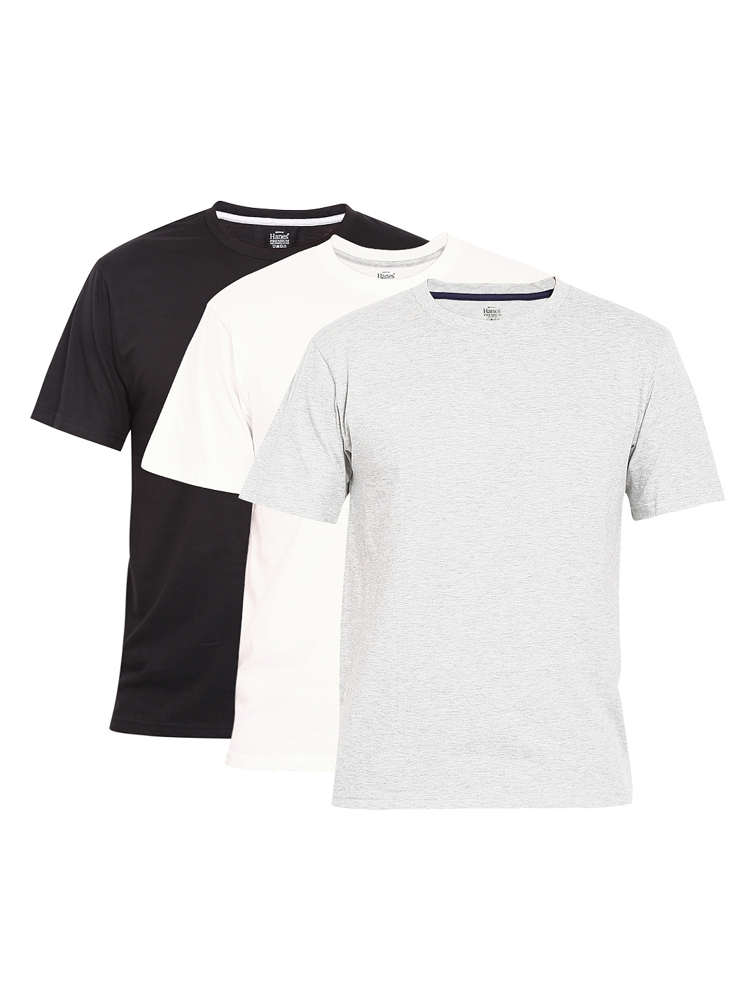 Buy Hanes Men Pack Of 3 Pure Cotton T Shirts - Tshirts for Men 289211 ...