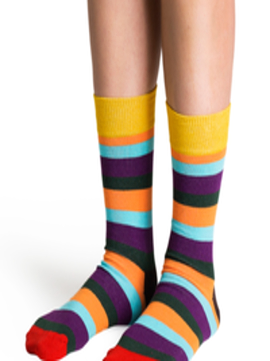 Buy Happy Socks Unisex Multicoloured Striped Socks - Socks for Unisex ...