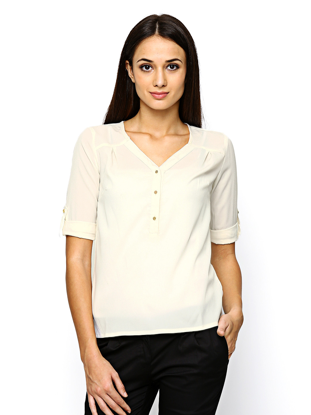 Buy Harpa Women Cream Coloured Top Tops for Women 338100 Myntra