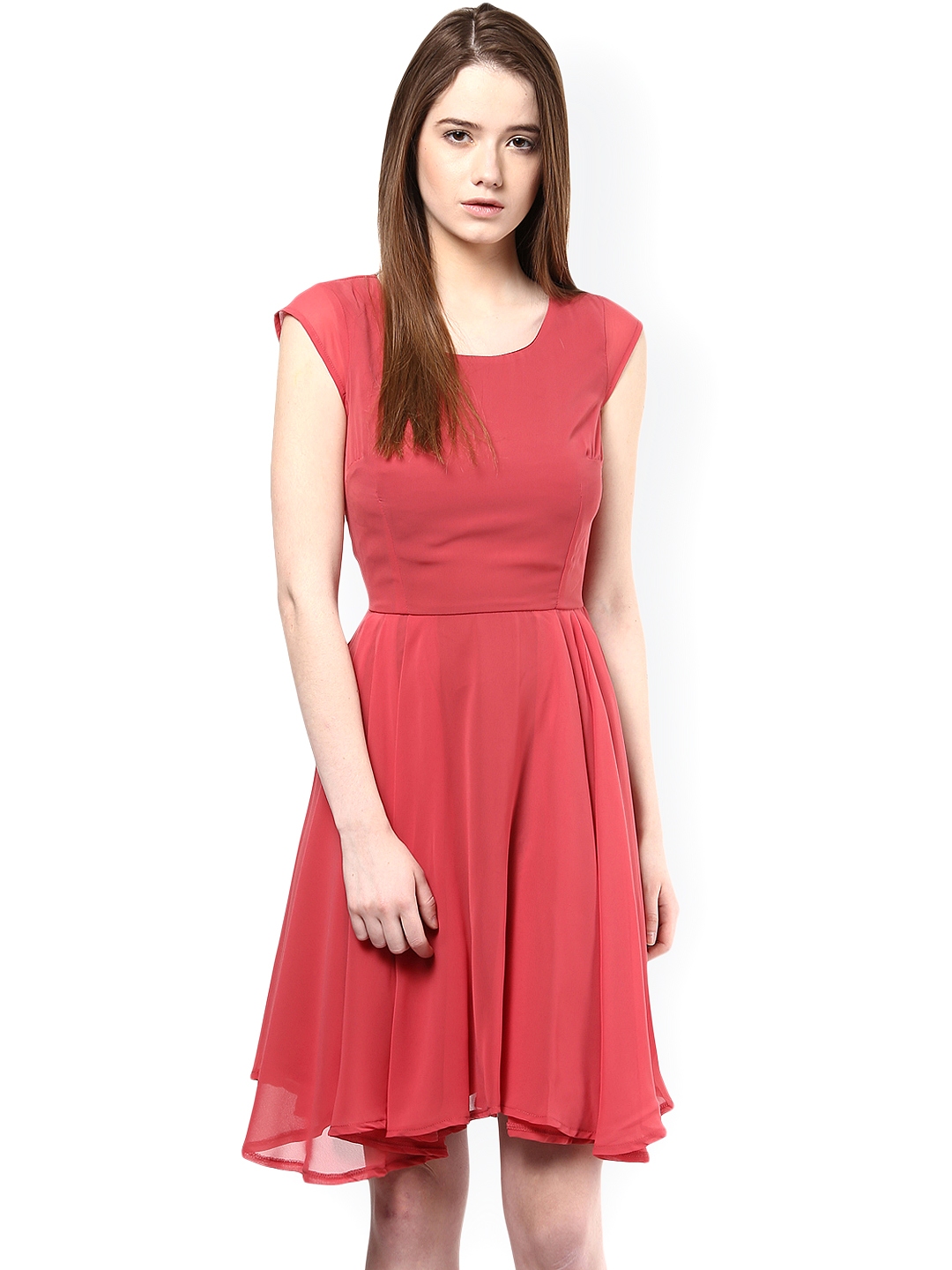 Buy Harpa Pink Fit And Flare Dress Dresses For Women 830788 Myntra