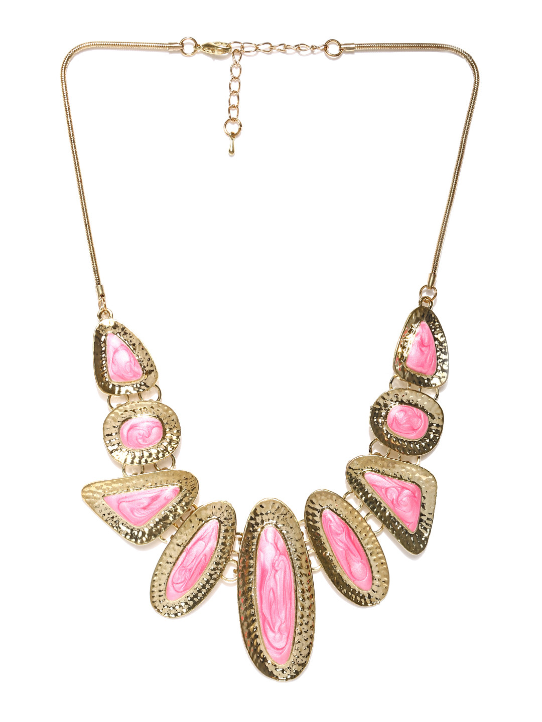Buy Hi Look Pink & Gold Toned Necklace Necklace And Chains for Women