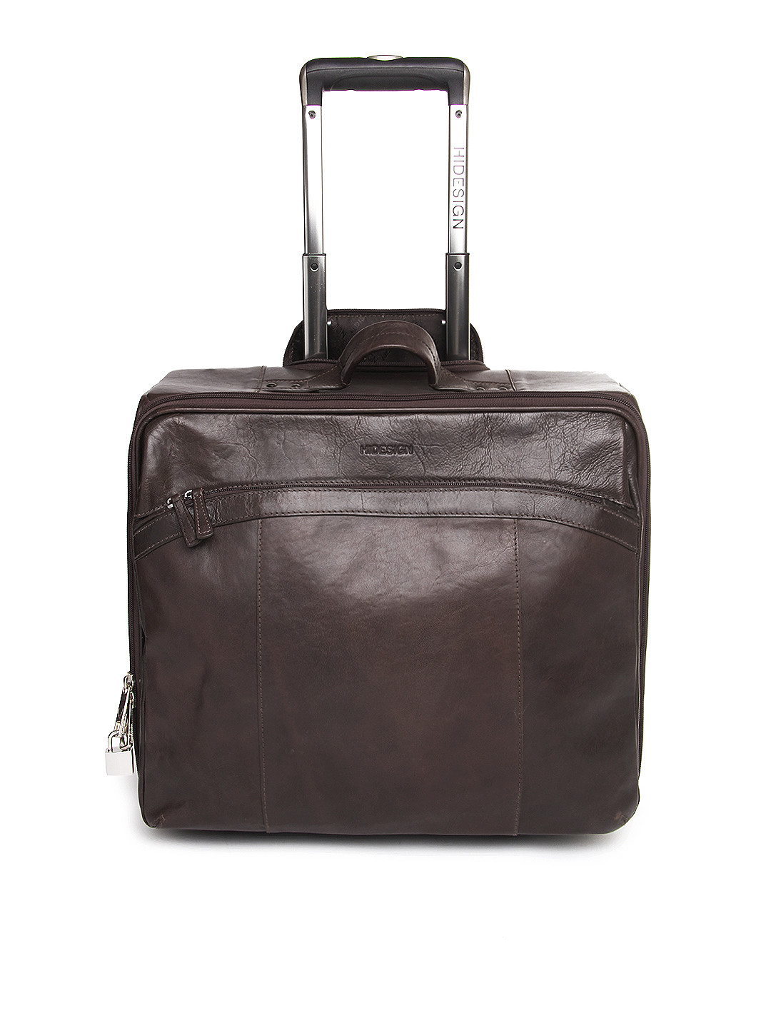 Buy Hidesign Men Brown Leather Trolley Bag Trolley Bag for Men 347406